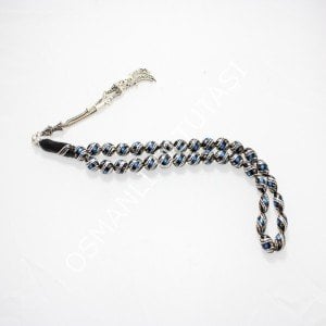 Çift Sıra Çeşm-i Bülbül Firuze İşlemeli Arpa Kesim 7*11 (mm)