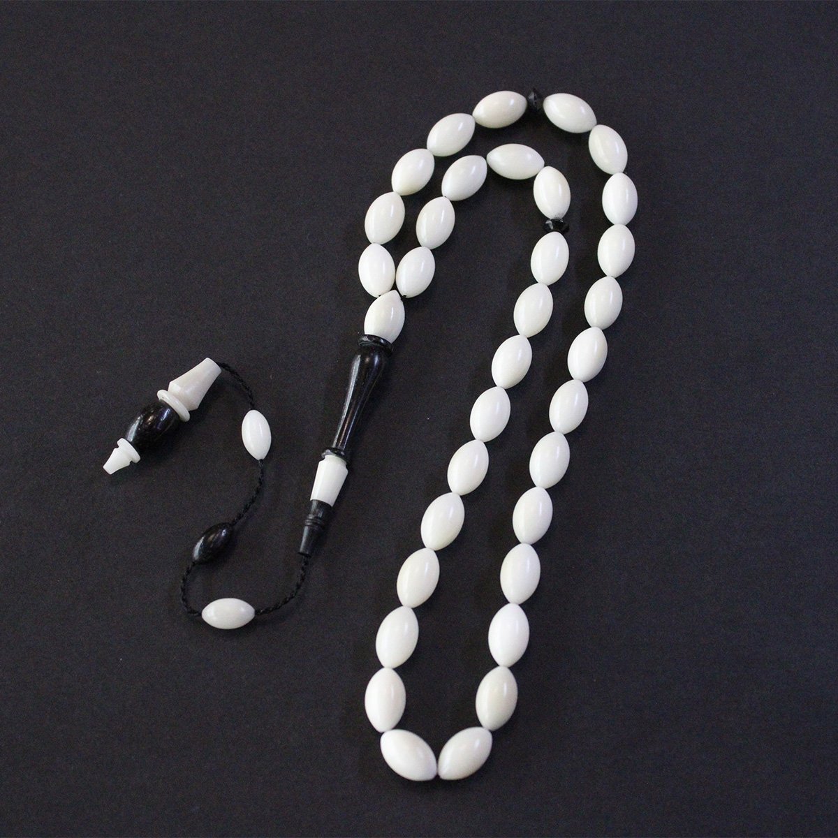 Yerli Atölye İşçiliği Narçıl & Abanoz Ağacı Beyzi Tespih 7*11 (mm)