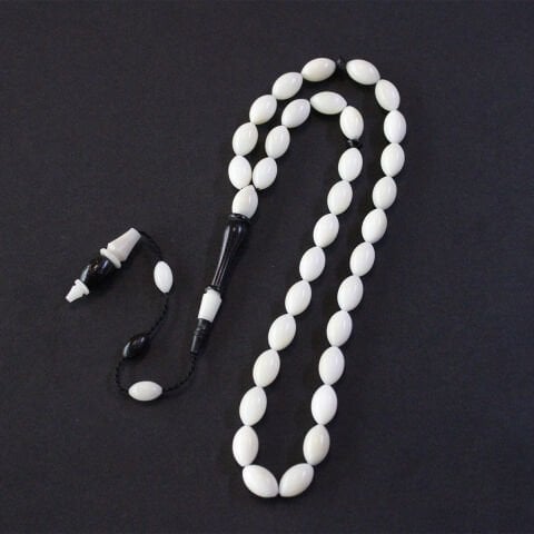 Yerli Atölye İşçiliği Narçıl & Abanoz Ağacı Beyzi Tespih 7*11 (mm)