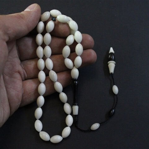 Yerli Atölye İşçiliği Narçıl & Abanoz Ağacı Beyzi Tespih 7*11 (mm)