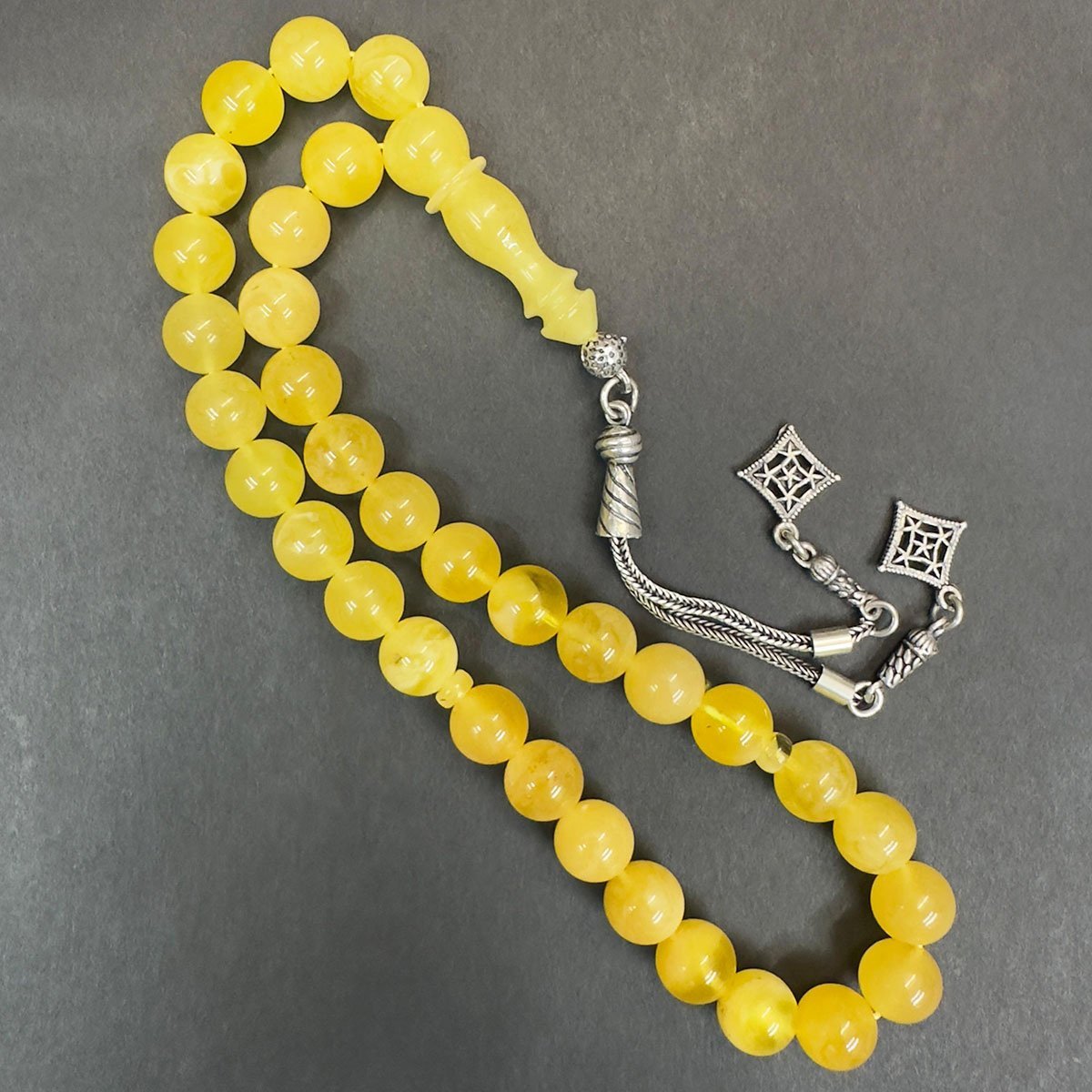 Kaliningrad Damla Kehribar Küre Tespih 9 (mm)-1