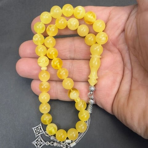 Kaliningrad Damla Kehribar Küre Tespih 9 (mm)-1