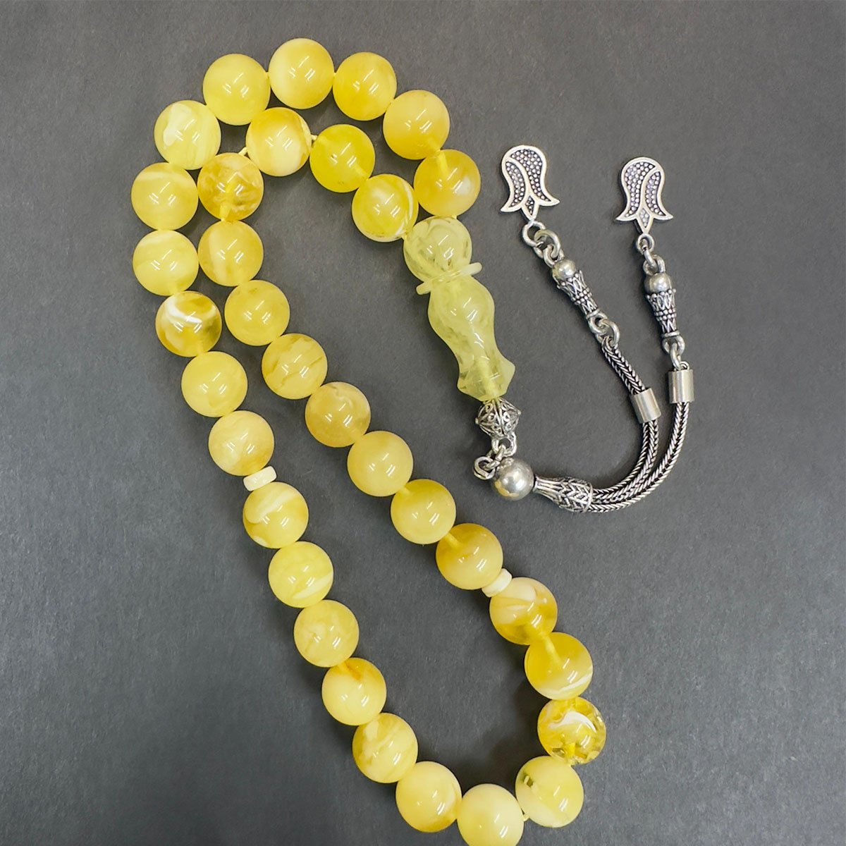 Kaliningrad Damla Kehribar Küre Tespih 9 (mm)-2