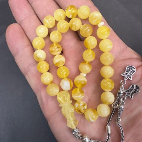 Kaliningrad Damla Kehribar Küre Tespih 9 (mm)-2