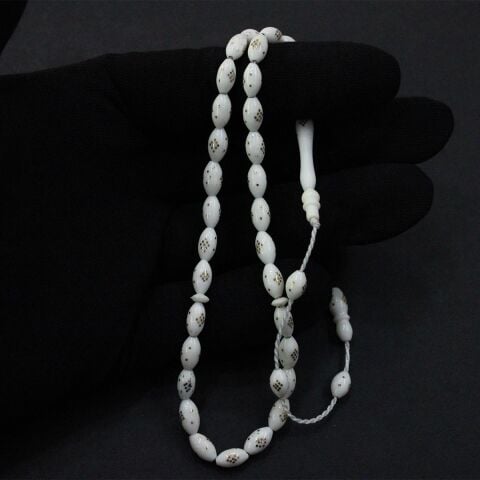 Pirinç Baklava İşlemeli Deve Kemiği 5*9 (mm)