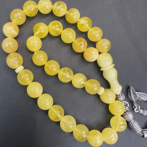 Kaliningrad Damla Kehribar Küre Tespih 9 (mm)-3