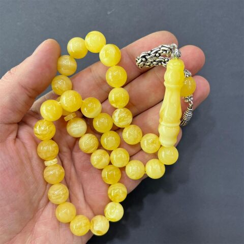 Akça Kaliningrad Damla Kehribar Küre Tespih 11,5 (mm)