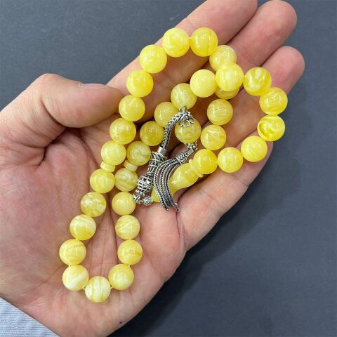 Akça Kaliningrad Damla Kehribar Küre Tespih 10,5 (mm)