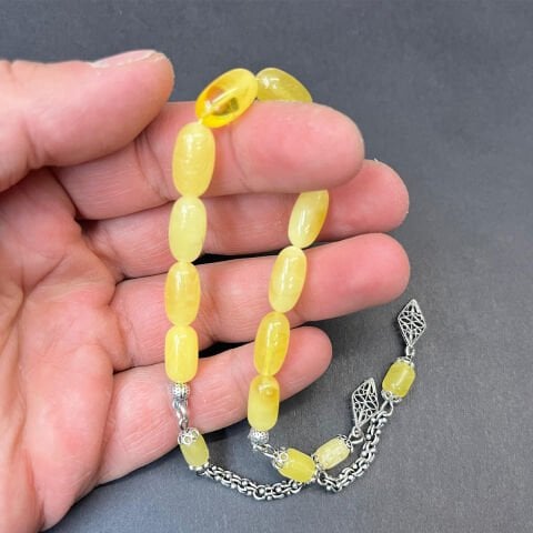 Kaliningrad Damla Kehribar Zaza Tespih 8*14 (mm)