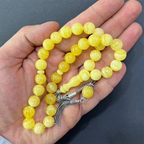 Akça Kaliningrad Damla Kehribar Küre Tespih 10 (mm)