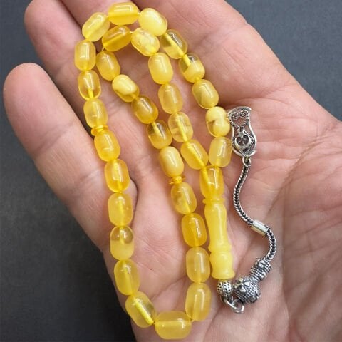 Kaliningrad Damla Kehribar Kapsül Tespih 6*9 (mm)-4