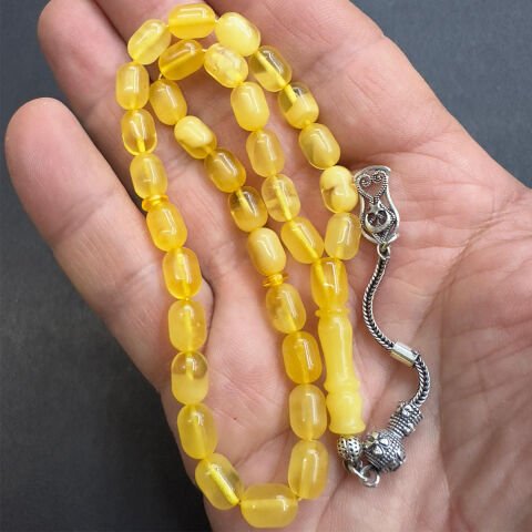 Kaliningrad Damla Kehribar Kapsül Tespih 6*9 (mm)-4