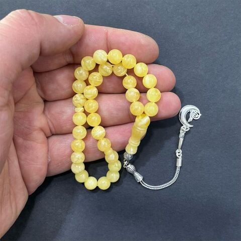 Kaliningrad Damla Kehribar Küre Tespih 7 (mm) - 10