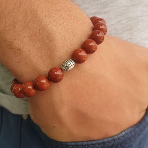Kırmızı Jasper Doğal Taş Bileklik