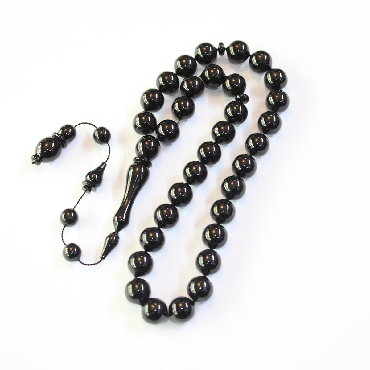 Usta İşi Oltu Taşı Tespih 11*12 (mm)