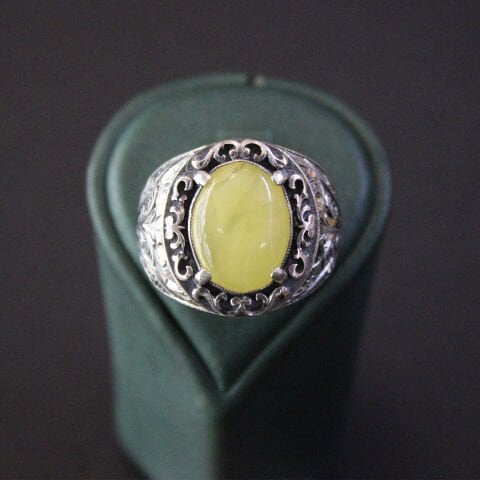 El Yapımı Kalem İşçiliği Gümüş Kaliningrad Erkek Yüzük-5