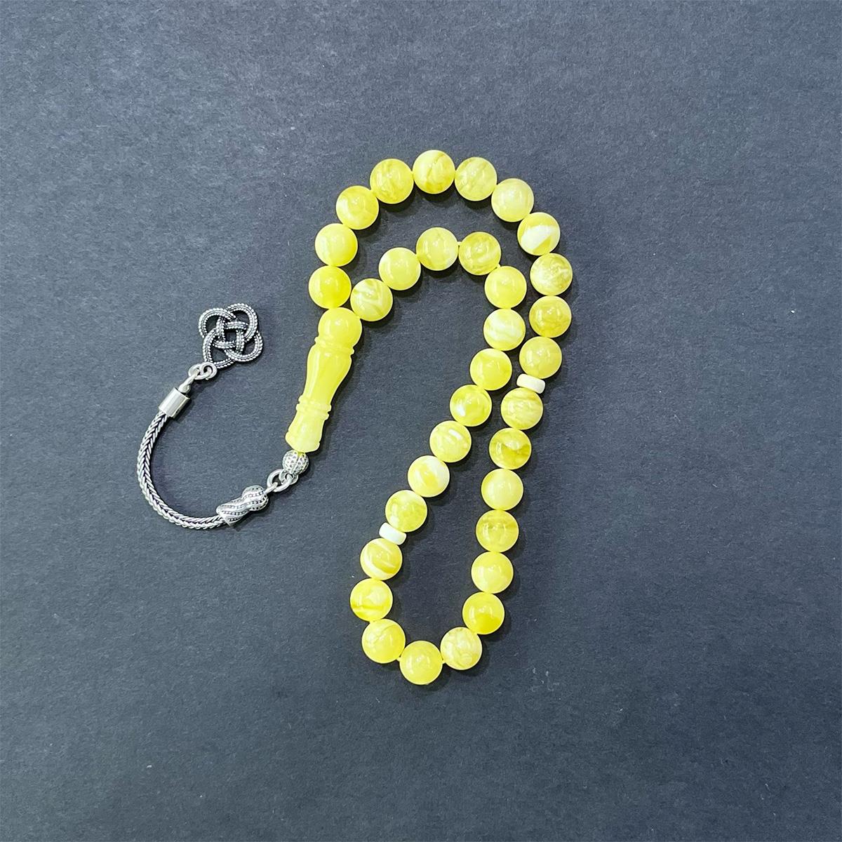 Akça Kaliningrad Damla Kehribar Küre Tespih 7 (mm)