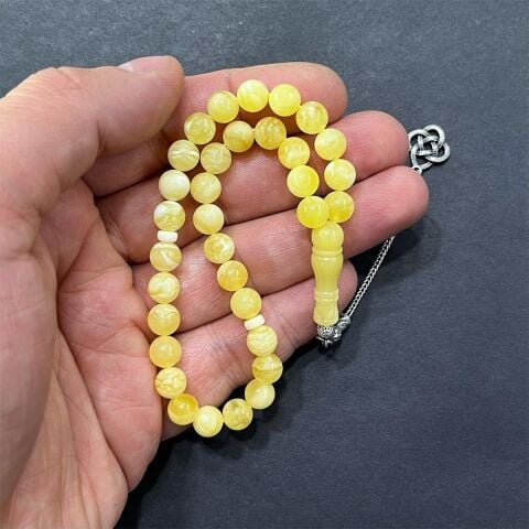 Akça Kaliningrad Damla Kehribar Küre Tespih 7 (mm)