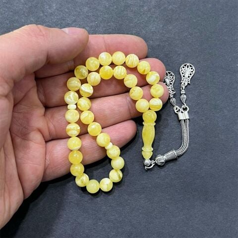 Akça Kaliningrad Damla Kehribar Küre Tespih 7,5 (mm)