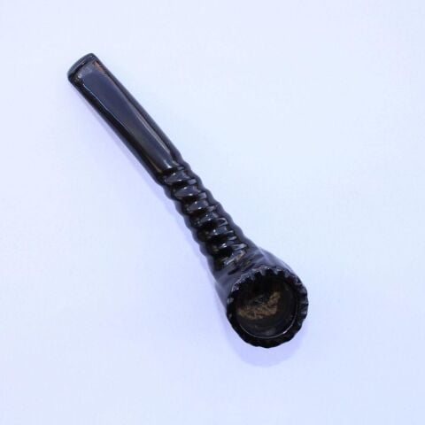 El Yapımı Oyma İşçilikli Oltu Taşı Pipo