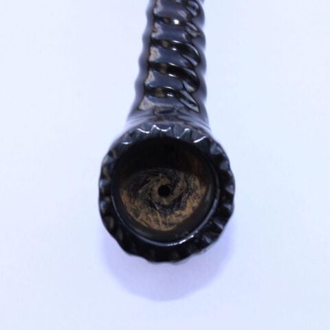 El Yapımı Oyma İşçilikli Oltu Taşı Pipo