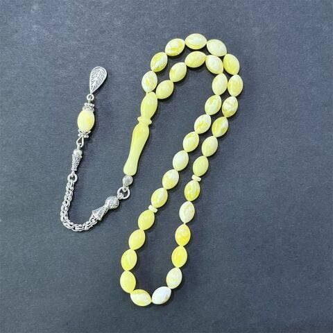 Akça Kaliningrad Damla Kehribar Beyzi Tespih 6,5*9,5 (mm)