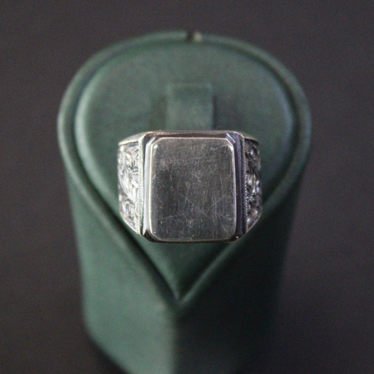 Kalem İşçiliği Gümüş Erkek Yüzük-4