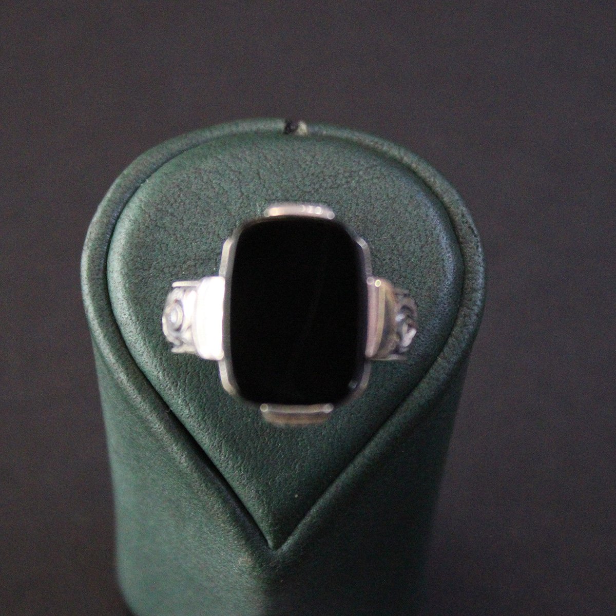 Yemen Akiği Kalem İşçiliği Gümüş Erkek Yüzük-1