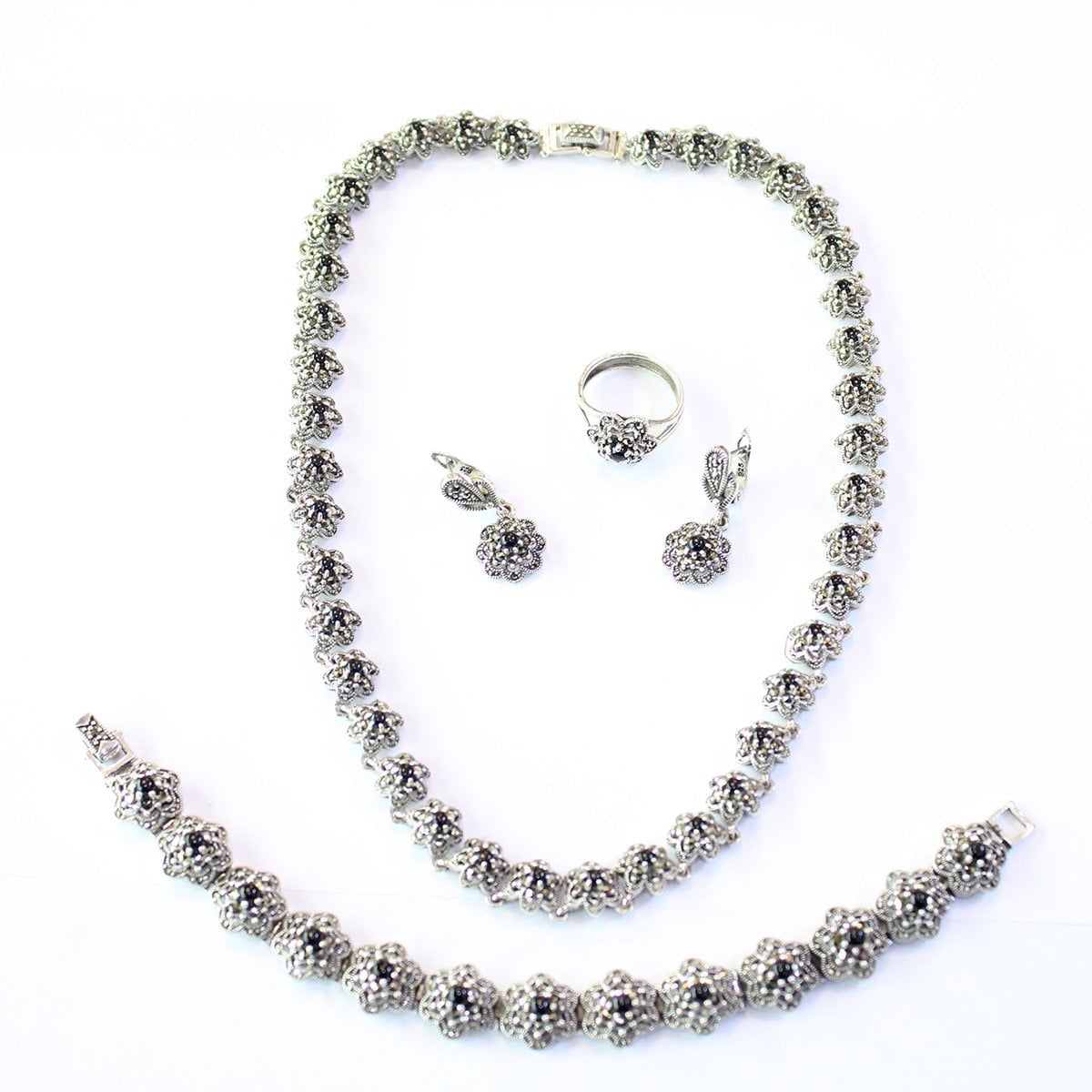 Markazit Gümüş Gerdanlık Set