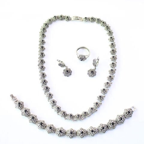 Markazi Gümüş Gerdanlık Set
