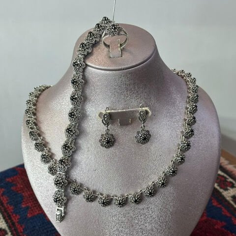 Markazi Gümüş Gerdanlık Set