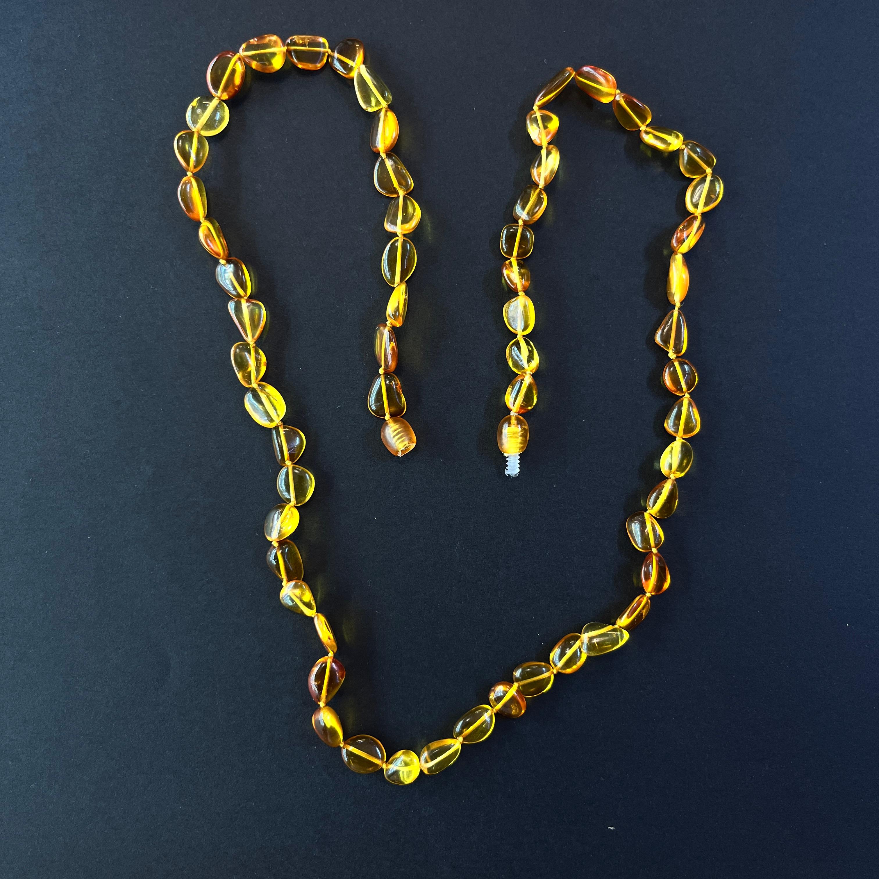 Damla Kehribar Bal Rengi Kolye 12 (gr)