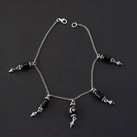 Oltu Taşı Gümüş Halhal -2