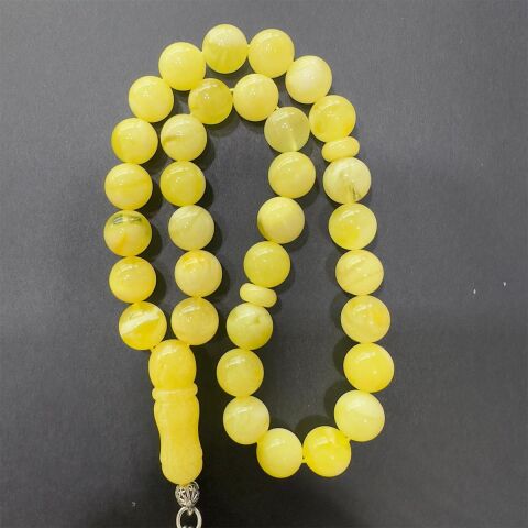 Akça Kaliningrad Damla Kehribar Küre Tespih 8 (mm)-1