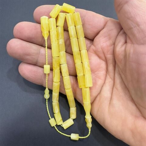 Yerli Atölye İşçiliği Kaliningrad Damla Kehribar Tespih Kesme 6*10,5 (mm)