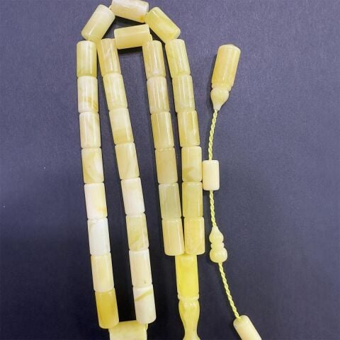 Akça Yerli Atölye İşçiliği Kaliningrad Damla Kehribar Tespih Kesme 6*10,5 (mm)