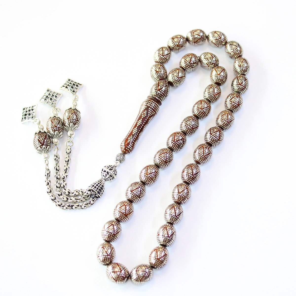 Piramit İşlemeli Kuka Tespih 9*11 (mm)