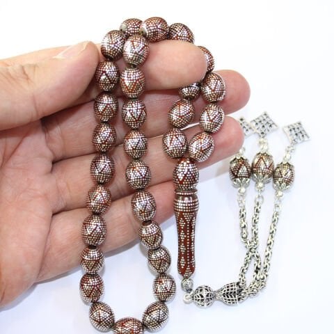 Piramit İşlemeli Kuka Tespih 9*11 (mm)