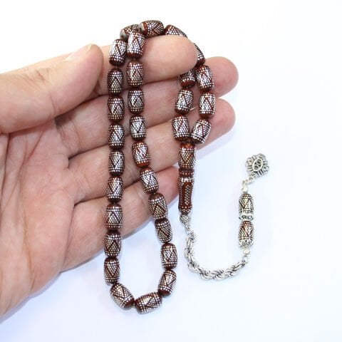 Piramit İşlemeli Kuka Tespih 7*11 (mm)