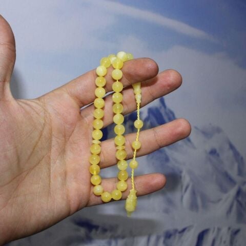 Bilek Boy Ukrayna Damla Kehribar Tespih Küre Kesim 7,5 (mm)