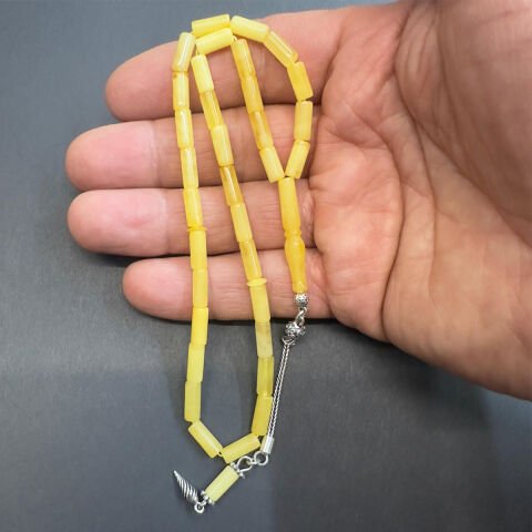 Kaliningrad Damla Kehribar Tespih Kesme Model 4*9,5 (mm)