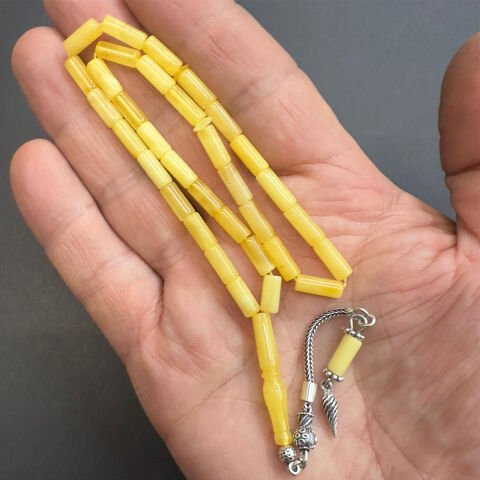 Kaliningrad Damla Kehribar Tespih Kesme Model 4*9,5 (mm)