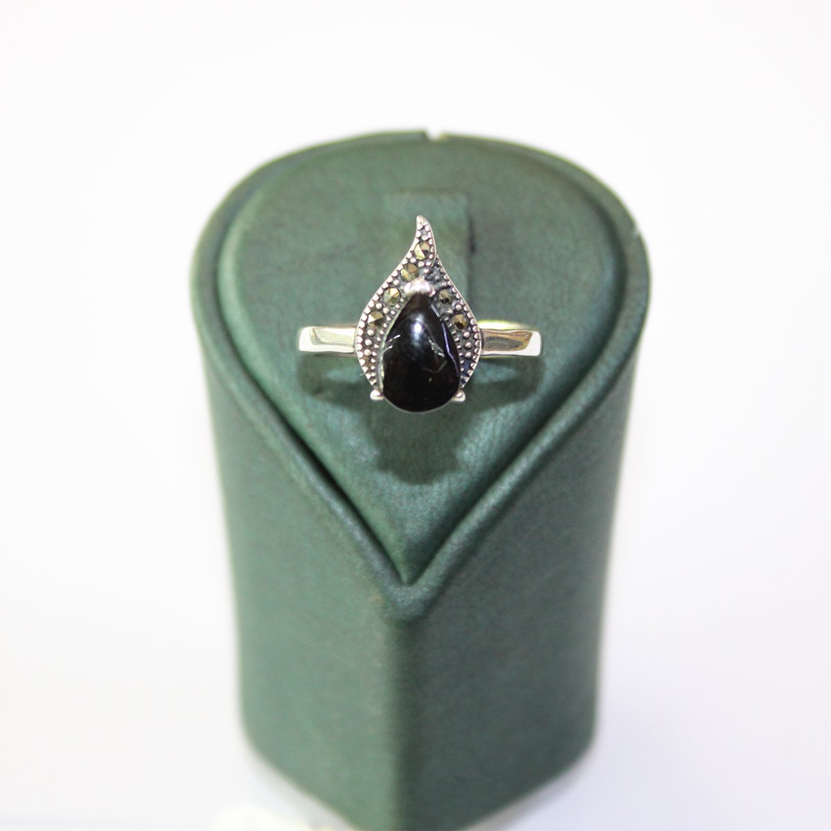 Oltu Taşlı Gümüş Markazit Yüzük-1