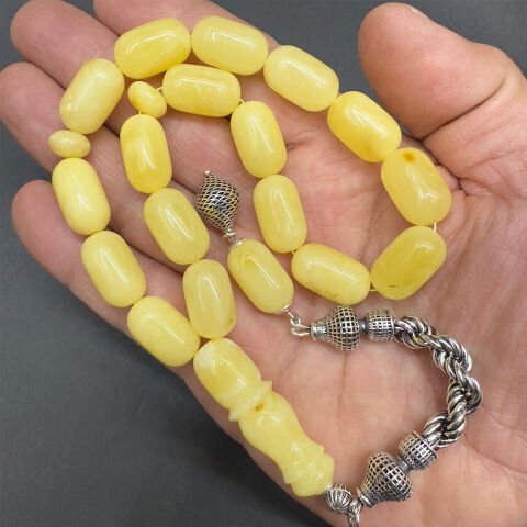 Maskot Kaliningrad Damla Kehribar Kapsül Tespih 10,5*17 (mm)