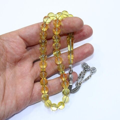 Dominik Damla Kehribar Tespih Küre Kesim 8,3 (mm)