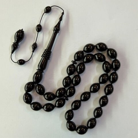 Usta İşçilikli Oltu Taşı Tespih 10*14 (mm)