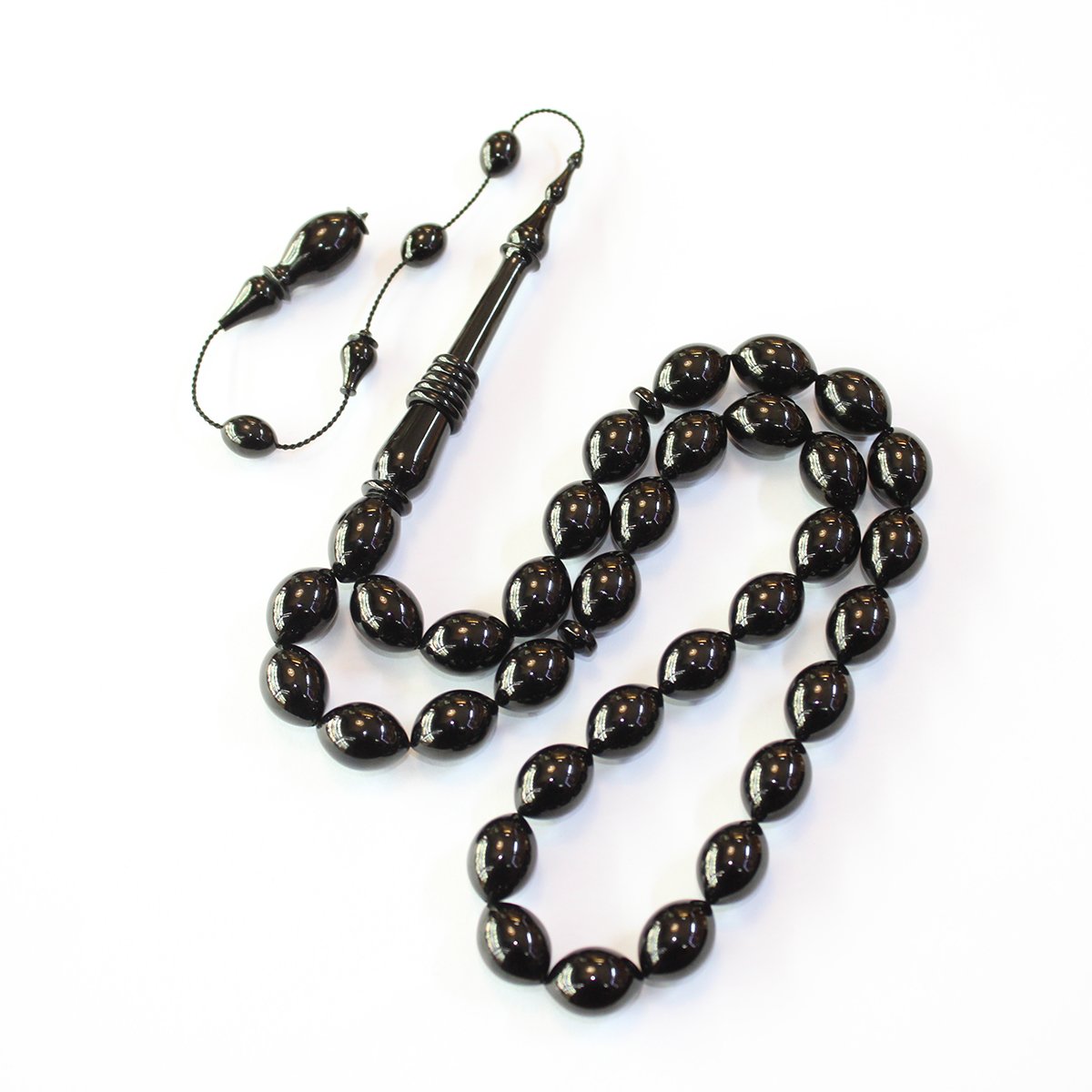 Usta İşçilikli Oltu Taşı Tespih 10*14 (mm)