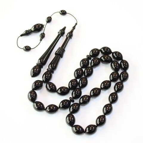 Usta İşçilikli Oltu Taşı Tespih 10*14 (mm)