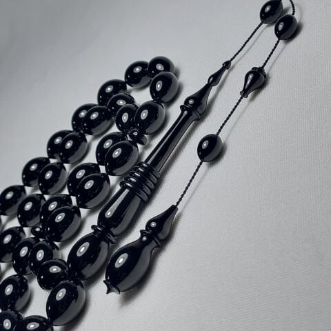 Usta İşçilikli Oltu Taşı Tespih 10*14 (mm)