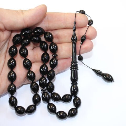 Usta İşçilikli Oltu Taşı Tespih 10*14 (mm)